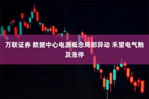 万联证券 数据中心电源概念局部异动 禾望电气触及涨停